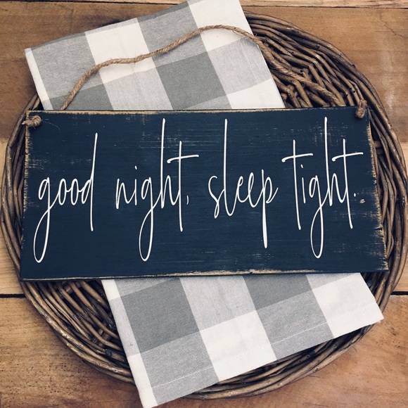 2/$30🛒 Good Night Sleep Tight -Wood Painted Sign - Picture 3 of 4